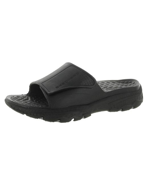 Skechers Black Creston Ultra - Get Away Cushioned Footbed Slip-on Slide Sandals for men