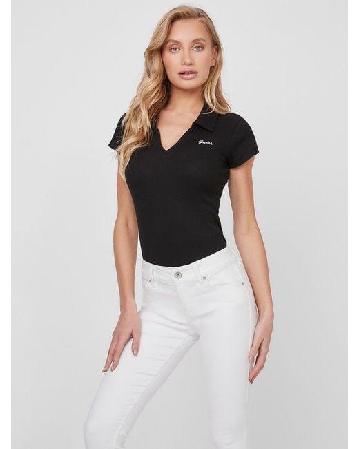 Guess Factory Rafina Polo in Black | Lyst