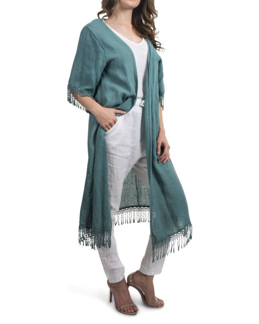 Gigi Moda Green Barbara Open Front Jacket