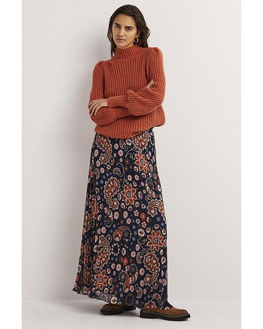 Boden Multicolor Pleated Party Maxi Skirt