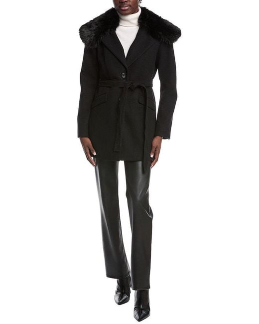 Kenneth Cole Black Belted Jacket