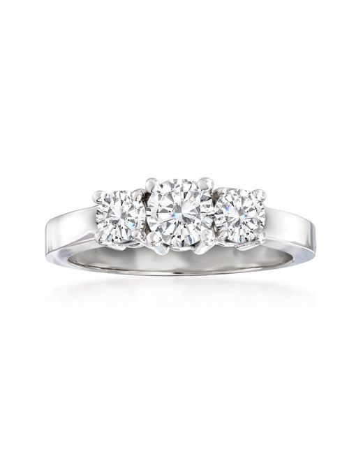 Ross-Simons White Diamond 3-Stone Ring