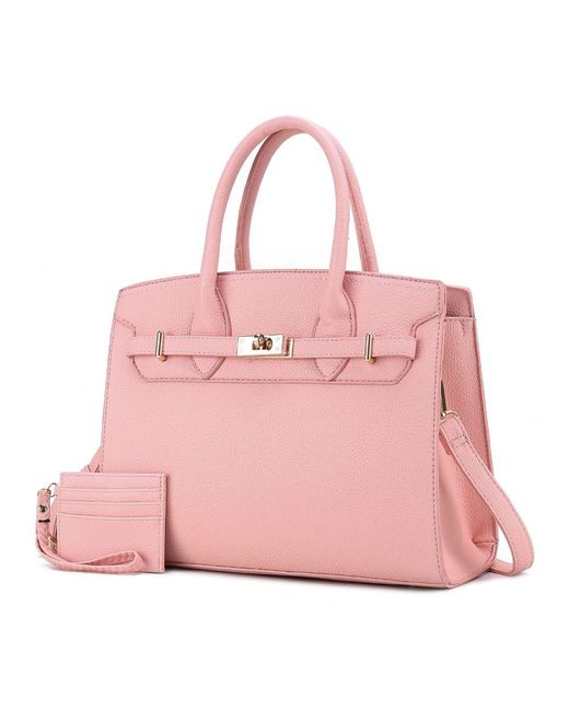 MKF Collection by Mia K Calla Vegan Leather 's Satchel Bag in Pink | Lyst