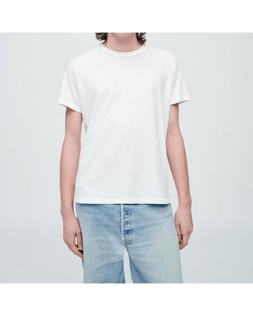 Re/done White Classic Tee for men