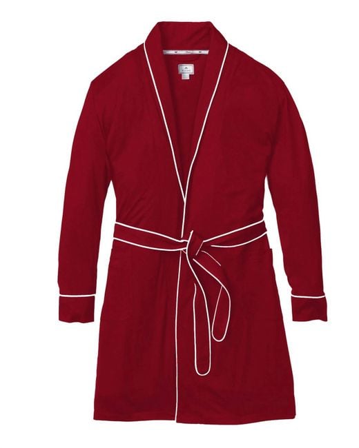Petite Plume Red Luxe Pima Robe