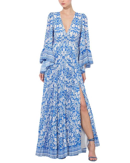 Alice + Olivia Blue Selene Maxi Dress