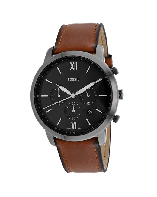 Fossil Black Blue Dial Watch for men