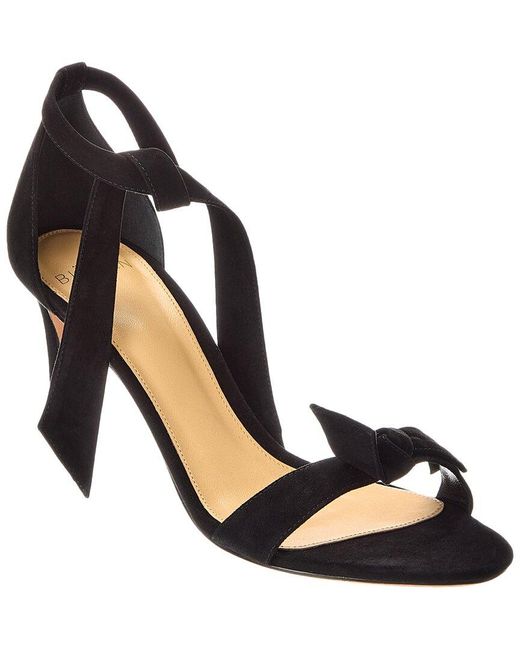 Alexandre Birman Black Clarita 75 Suede Sandal