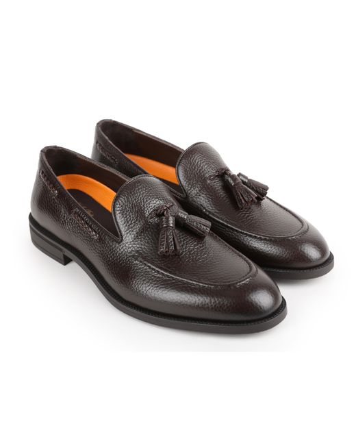VELLAPAIS Black Regnum Comfort Tassel Loafers for men