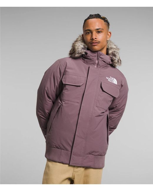 The North Face Purple Mcmurdo Nf0a5gd9 Fawn Gray Nylon Bomber Jacket Size L Ncl417 for men