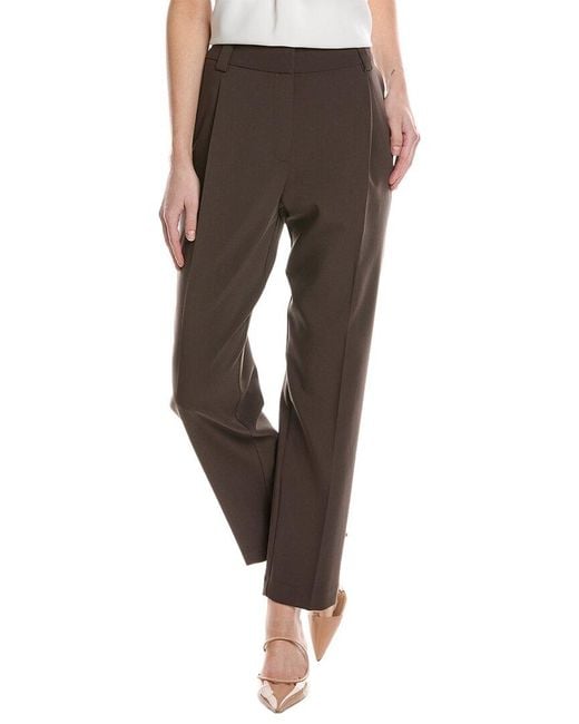 Vince Camuto Brown Wide Waistband Straight Leg Pant