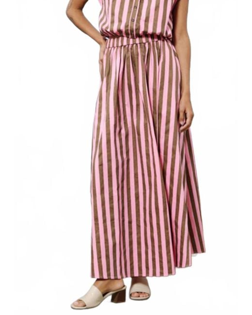 FRNCH Red Noalig Maxi Skirt