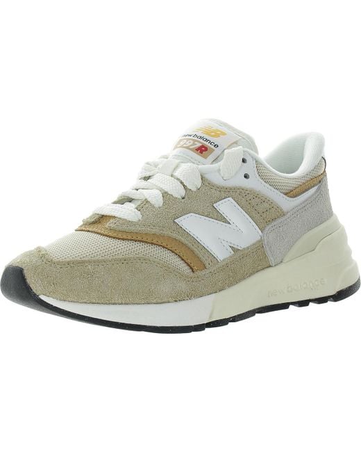 New Balance Metallic 997R Mesh Inset Suede Running & Training Shoes for men