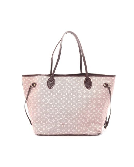 Louis Vuitton Pink Neverfull Mm Monogram Idyl Sepia Shoulder Bag Tote Bag Canvas Leather Bordeaux Ivory