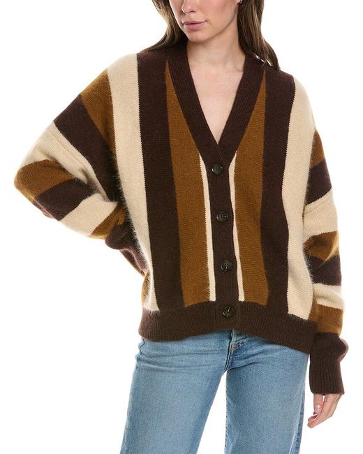 The Great Brown The Fluffly Slouch Angora-blend Cardigan