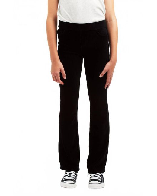 Tractr Black Girl's Pull On Knit Corduroy Flare Pant
