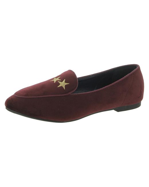 Nautica Brown Campamil Velvet Embroide Loafers