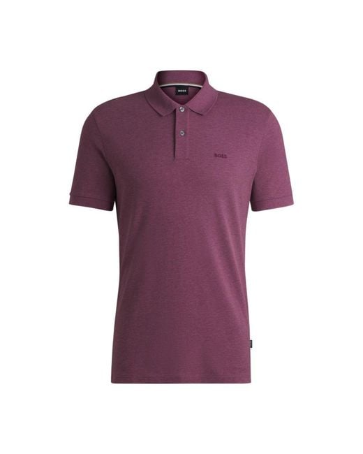 BOSS Men's Purple Pallas Polo Shirt