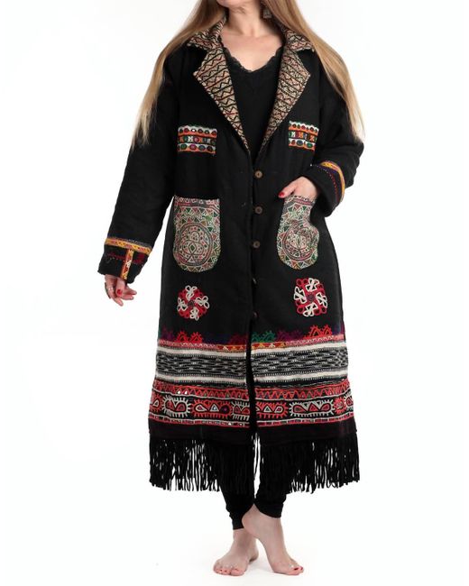 StandAwt Black Rare Merino Wool Coat