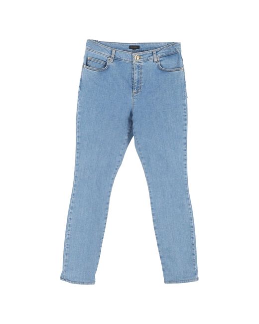 ESCADA Blue Flower Patch Skinny Jeans