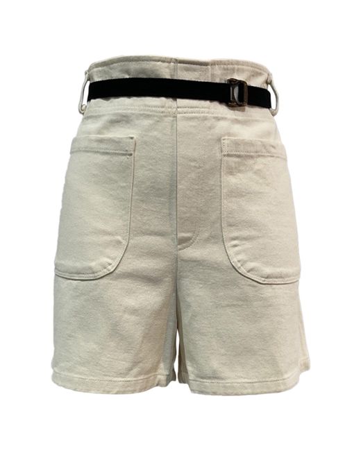Frankie Shop Natural Belted Shorts