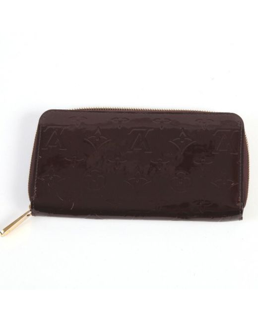 Louis Vuitton Brown Zippy Patent Leather Wallet (pre-owned)