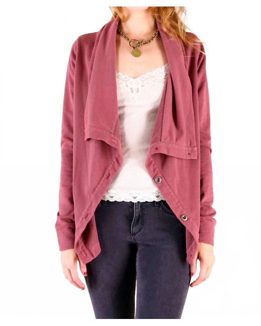 Tough Luv Red Cascade Button Up Cardigan