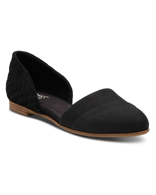 TOMS Black Jutti Leather D'orsay Loafers
