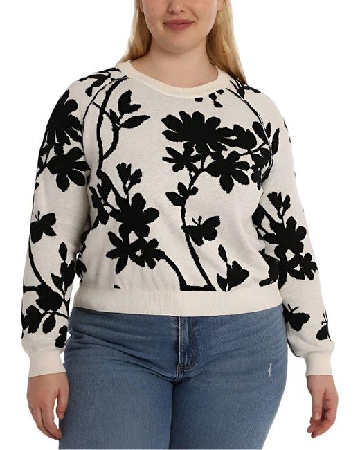 Minnie Rose Black Plus Cashmere-Blend Sweater