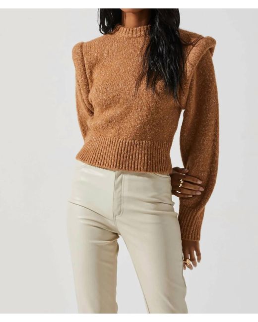Astr Brown Luciana Sweater