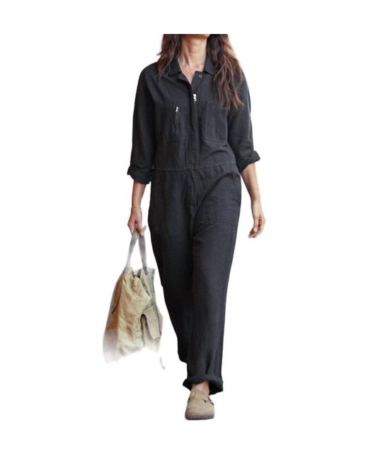 Outerknown Black Station Jumpsuit