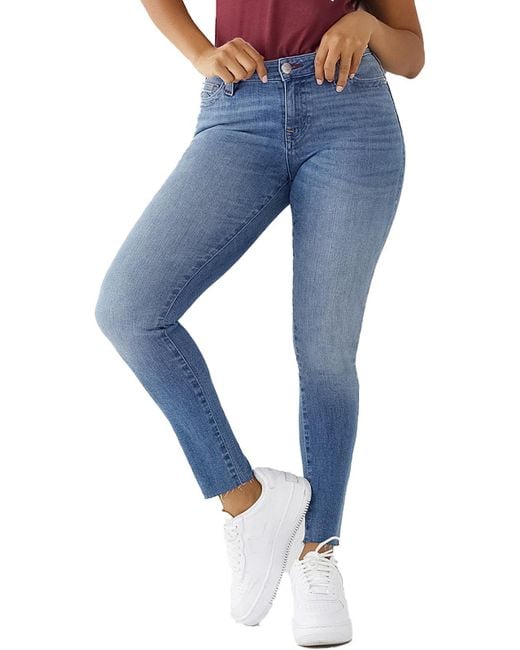 True Religion Blue Jennie Curvy Mid-rise Medium Wash Skinny Jeans