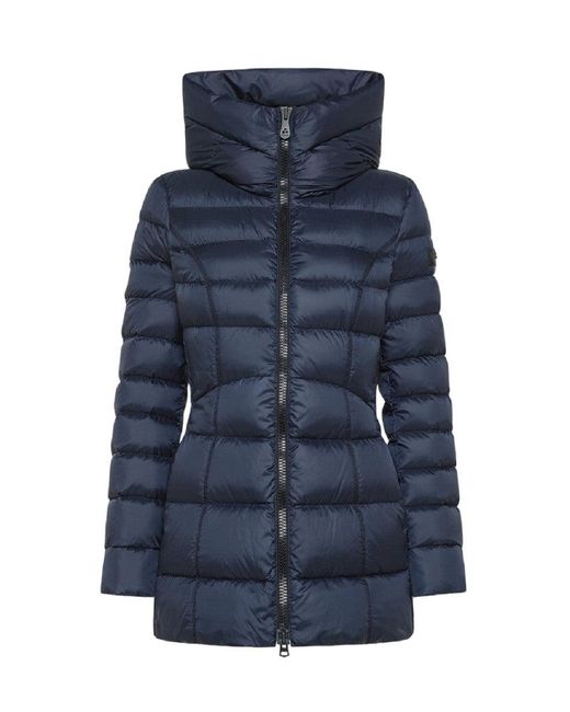 Peuterey Blue Quilted Water-Repellent Jacket With Fixed Hood