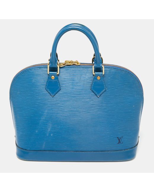 Louis Vuitton Blue Toledo Epi Leather Alma Pm Bag