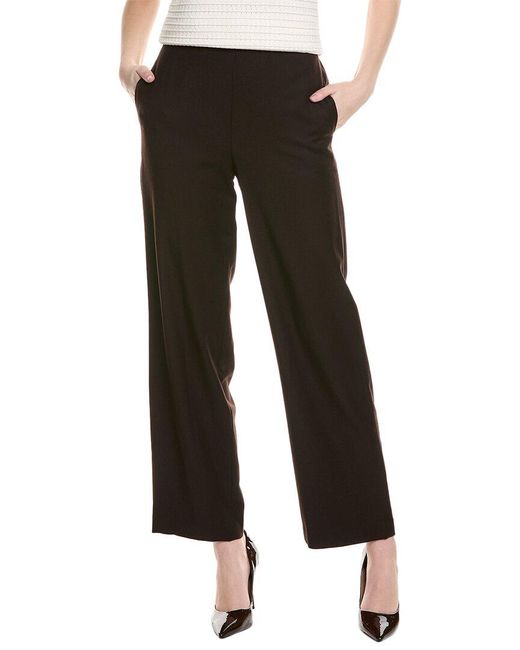 Theory Black Clean Pull-on Wool Pant