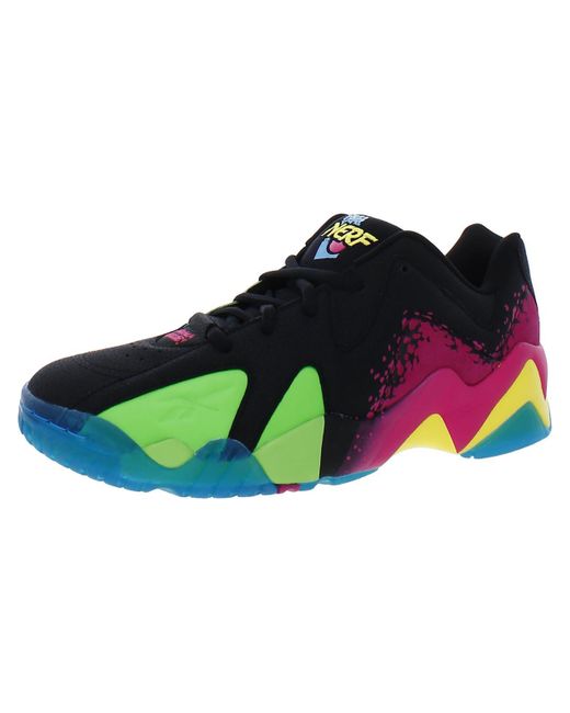 Reebok Kamikaze Ii Low Leather Gym Basketball Shoes in Green for Men Lyst