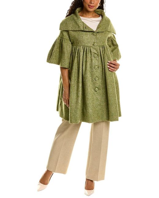 Frances Valentine Green Mae Wool & Mohair-blend Jacket