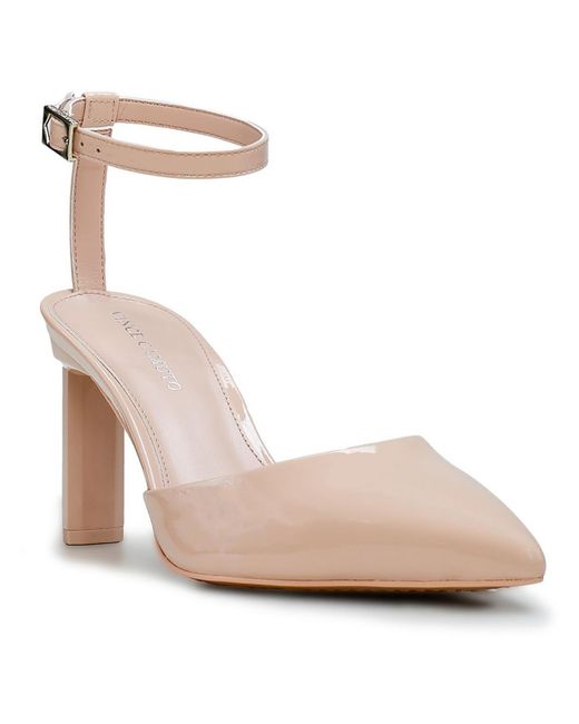 Vince Camuto Pink Talayem Patent Leather Ankle Strap Pumps