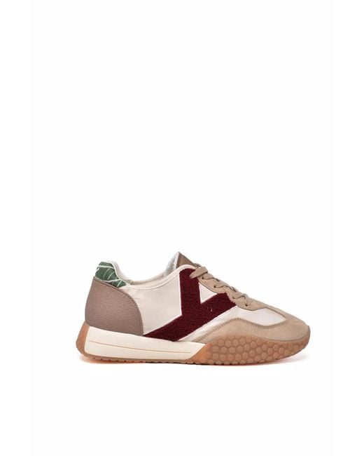 Kèh-Noo Pink Leather-Blend Patchwork Sneakers