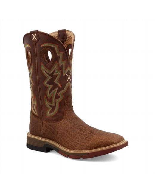 Twisted X Brown 12" Western Work Boot for men