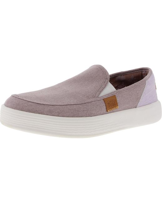 HeyDude Purple Sunapee Round Toe Slip On Loafers for men