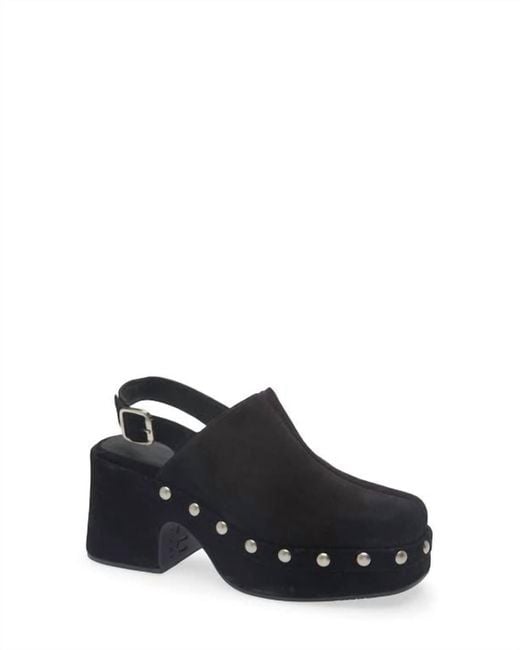 Chocolat Blu Black Harley Slingback Platform Clog