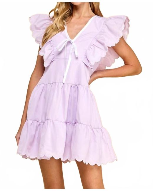 TCEC Purple Phoebe Mini Dress