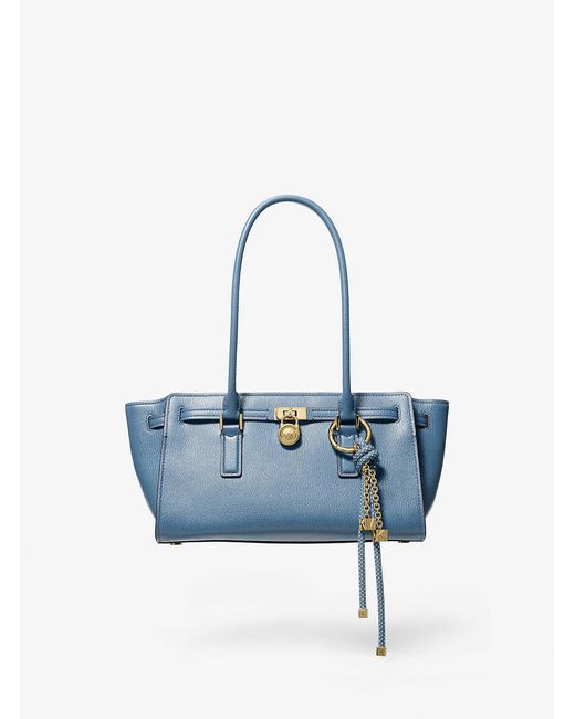Michael Kors Blue Hamilton Moderne Small Leather Satchel