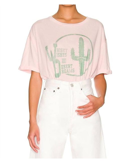 The Laundry Room White Whiskey Wishes Crop Oversized Tee