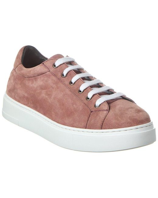 Isaia Pink Suede Sneaker for men