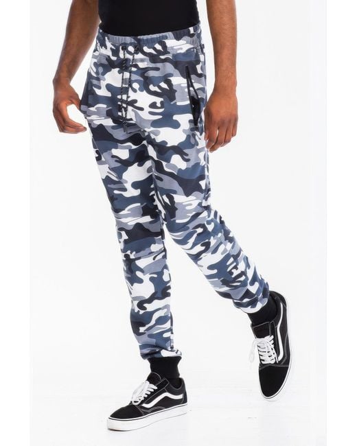 TRUEDAMES Blue Solid Heathered Jogger for men