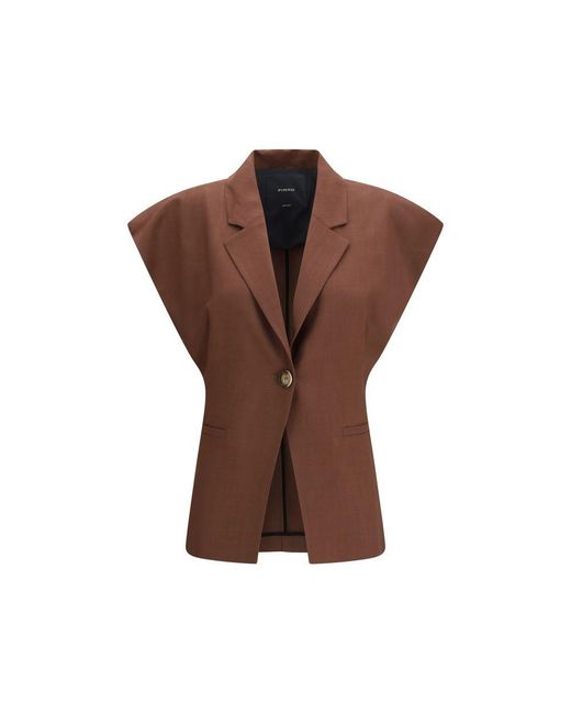 Pinko Brown Viscose Jacket
