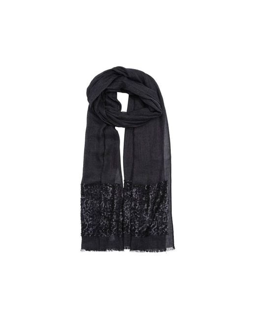 Echo Black Sequin Border Wrap
