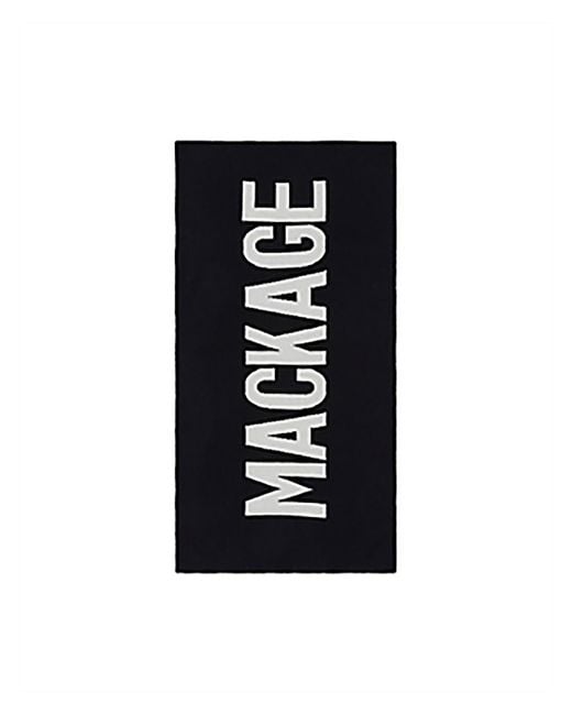 Mackage Black Two-tone Graphic Winter Scarf